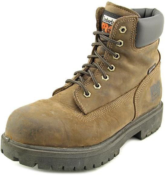 Timberland PRO Men's Direct Attach 6 Inch Steel Safety Toe Insulated Waterproof Industrial Work Boot, Brown, 9.5 Wide