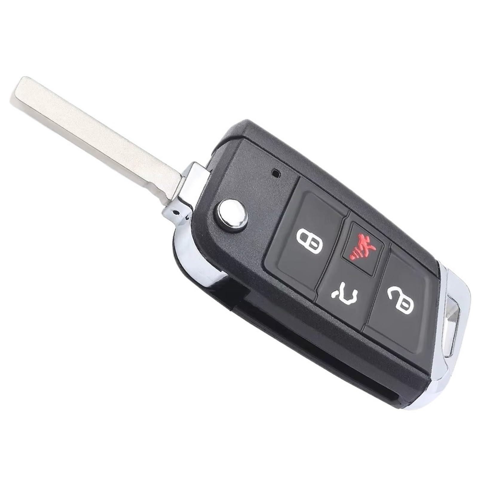 Compatible Con VW Para Jetta 2019 2020 2021 2022 2023 2024 Carcasa De Llave A Distancia De Coche Con Tapa 4 Botones HU162 HU75T OEM:5G6959752AC
