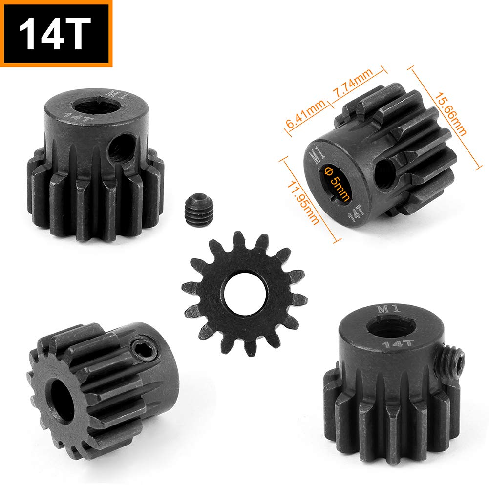 Amazon.com: HobbyPark Metal Steel Mod 1 Pinion Gear Set 5mm