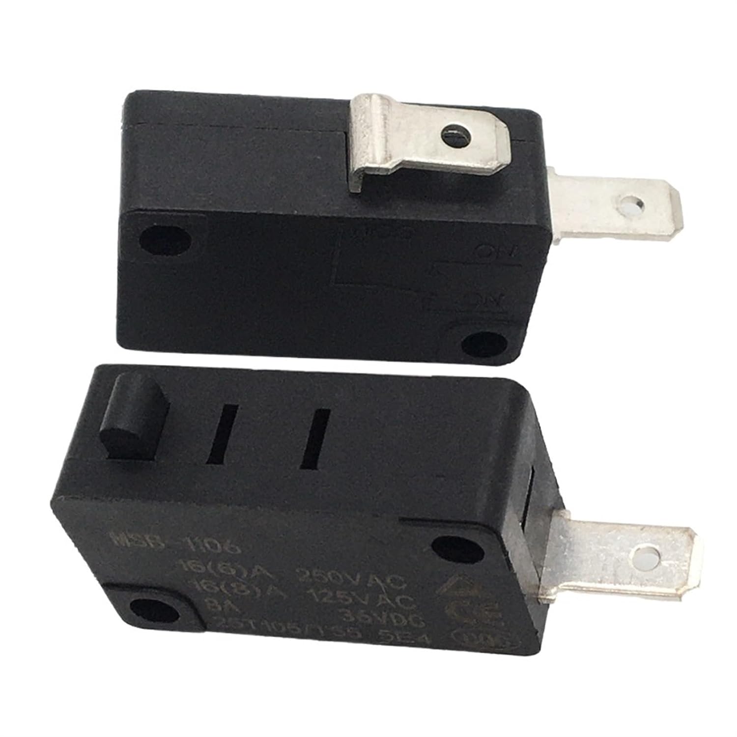 2Pc Micro Switch 16A 6A 8A 250VAC 125VAC 36VDC MSB-1106 Micro Travel Limit Switch Silver Contact DIY Power Tools Spare Partsr