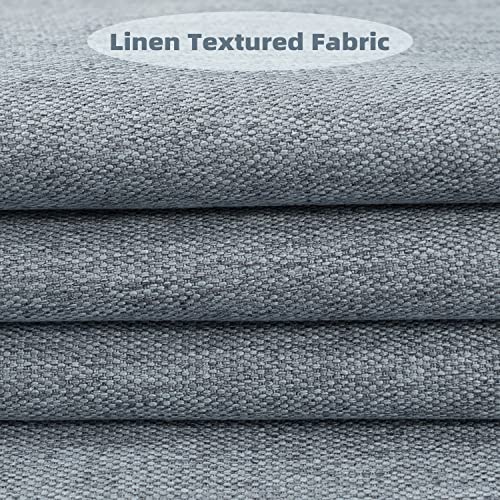Driftaway Pinch Pleat Valance For Kitchen Window Blackout Faux Linen Textured Solid Valance For Living Room 16 Inch Farmhouse Linen Curtain Valance Window Treatment Back Tab 52X16 Dusty Blue #TOP6