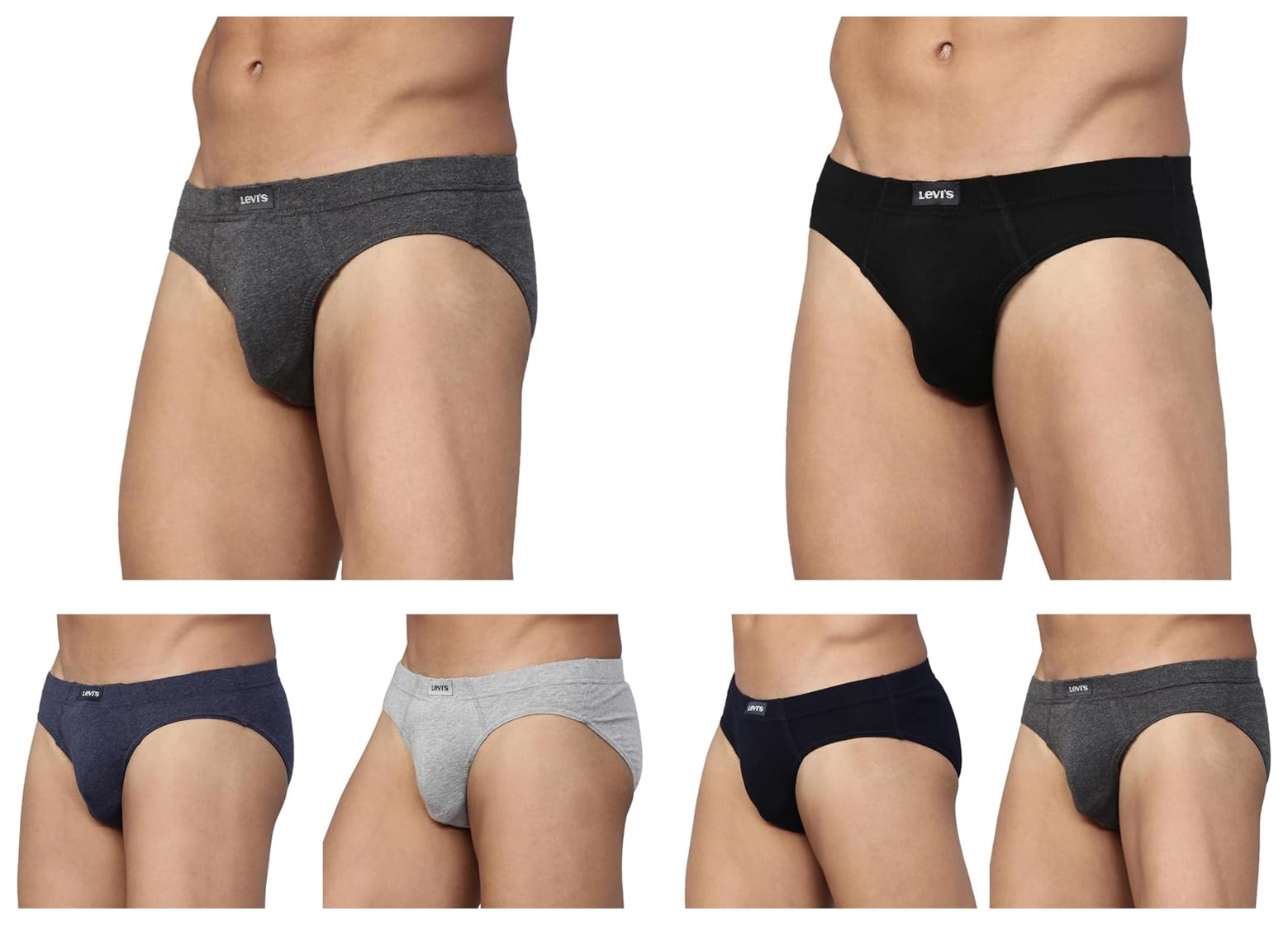 levi's Men Cotton 011 Comfort Brief with Contoured Double Pouch, Tag Free Comfort & Smartskin Technology (Pack of 6)-picture-54
