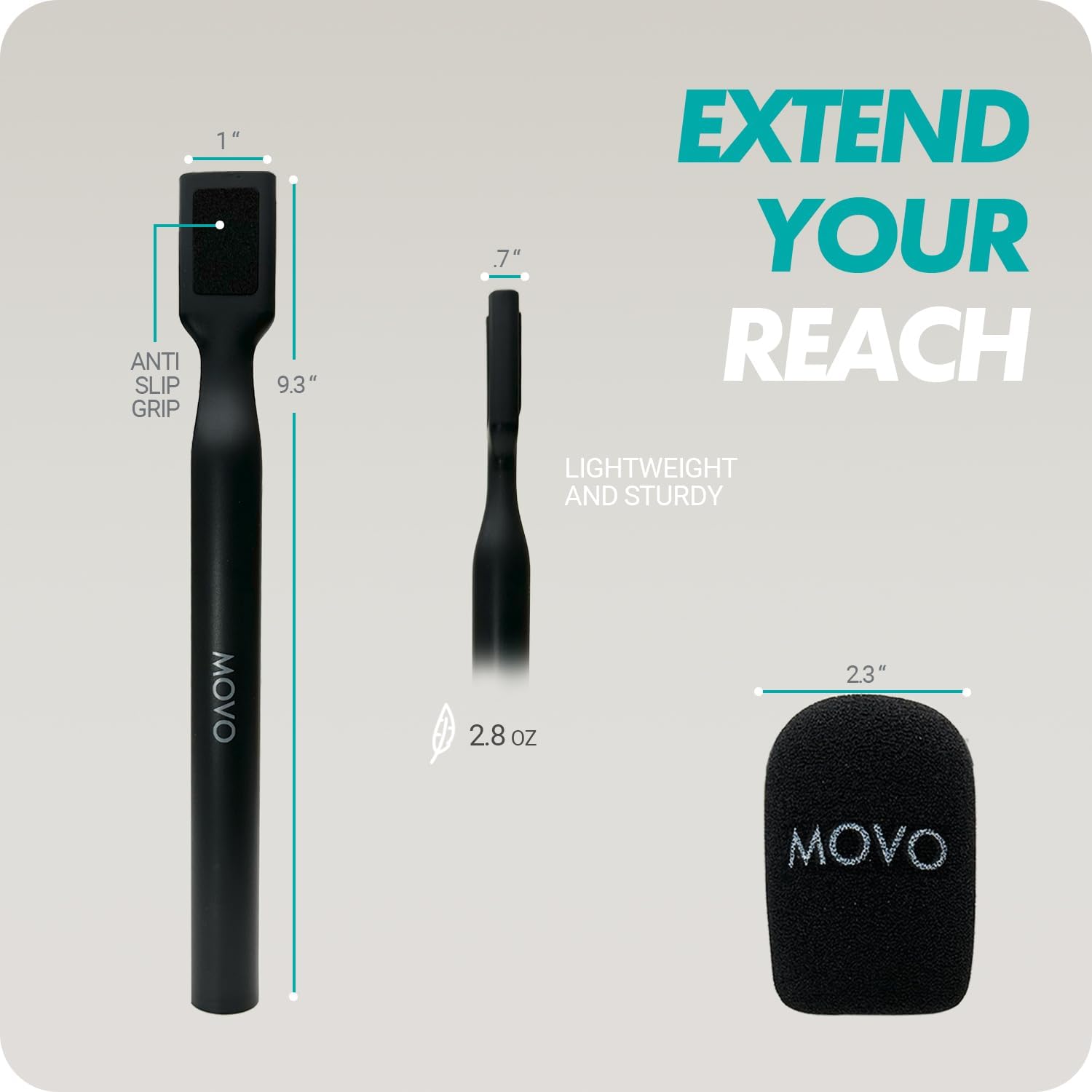 Movo WMX-HM Wireless Microphone Handle for Interviews – Handheld Adapter for DJI Mic, RODE Wireless GO, & More – Includes Mic Flag – for Creators, Journalists & Youtubers - Image 4