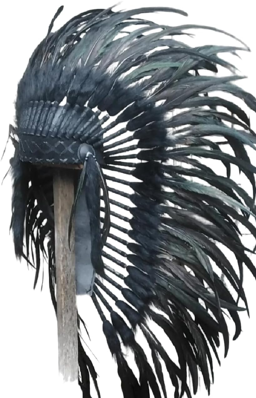 The World of Feathers Native American-Style Feather Headdress – Handmade for Festivals & Costumes