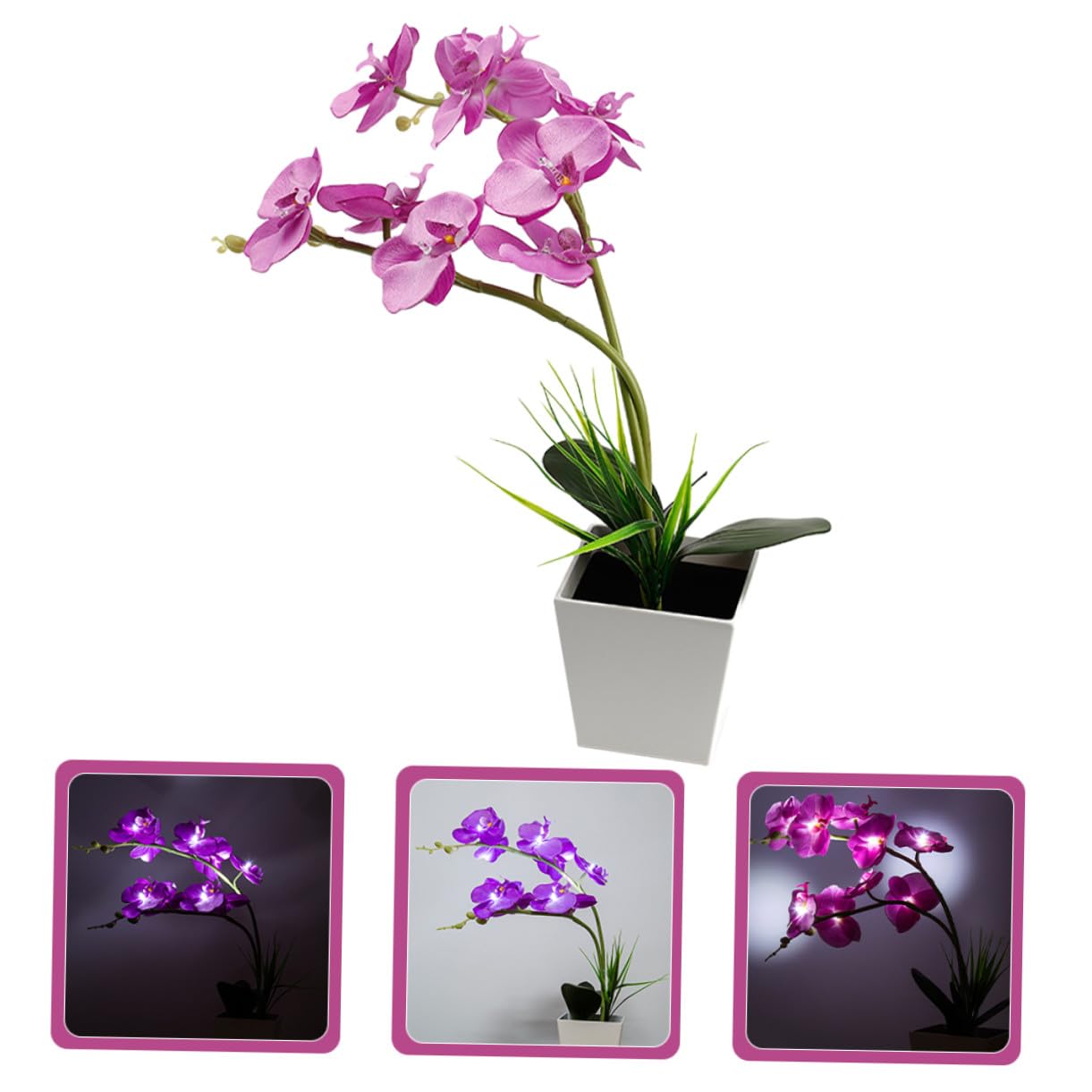 LED Orchideen Blumenlicht mit 9 LED Beads, Kreative Dekoleuchte