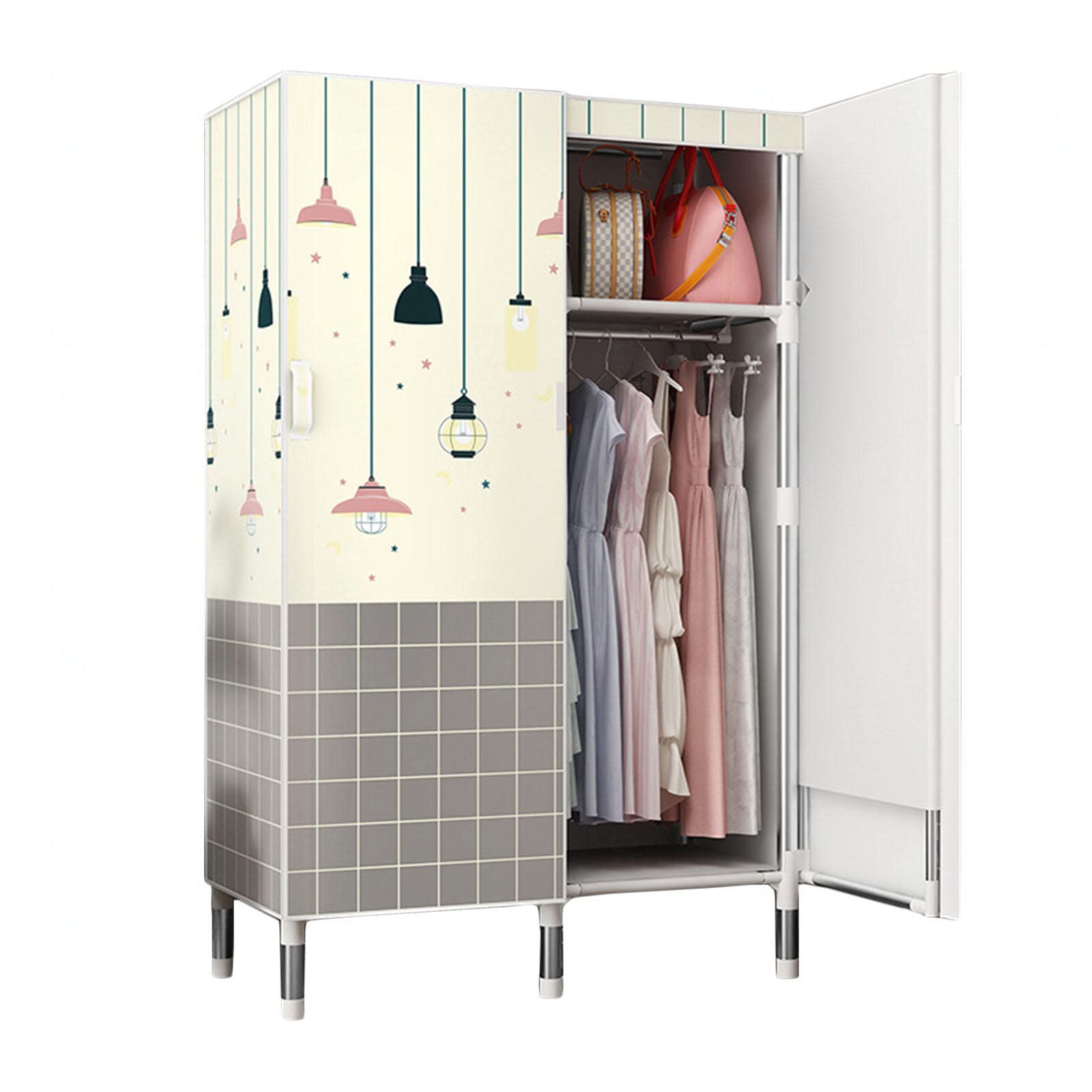 Placard à vêtements encombré : optimisez avec l'armoire nomade toile