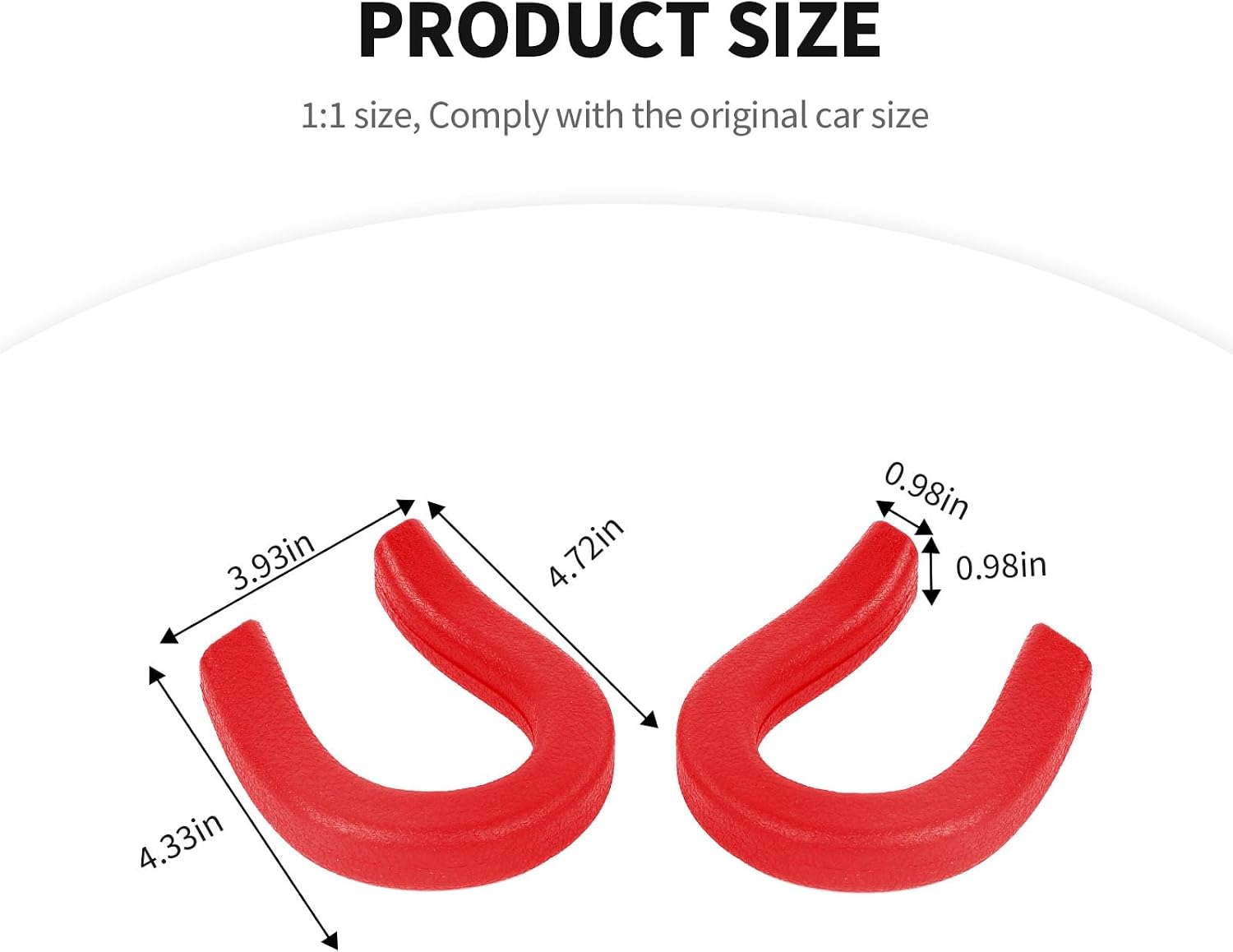 JeCar Tow Hook Covers Factory Bumper Tow Hook Protector Exterior Accessories Compatible with Chevy Silverado & GMC Sierra 2014-2023, Red