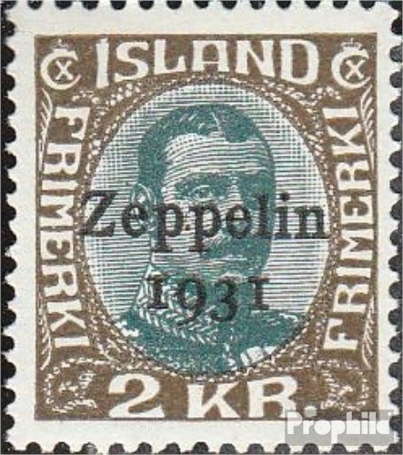 Islande 149 Neuf avec Gomme Originale ** MNH 1931 GRAF Zeppelin (Timbres pour Les collectionneurs) Avions/Ballons/Zeppelins/Aviation