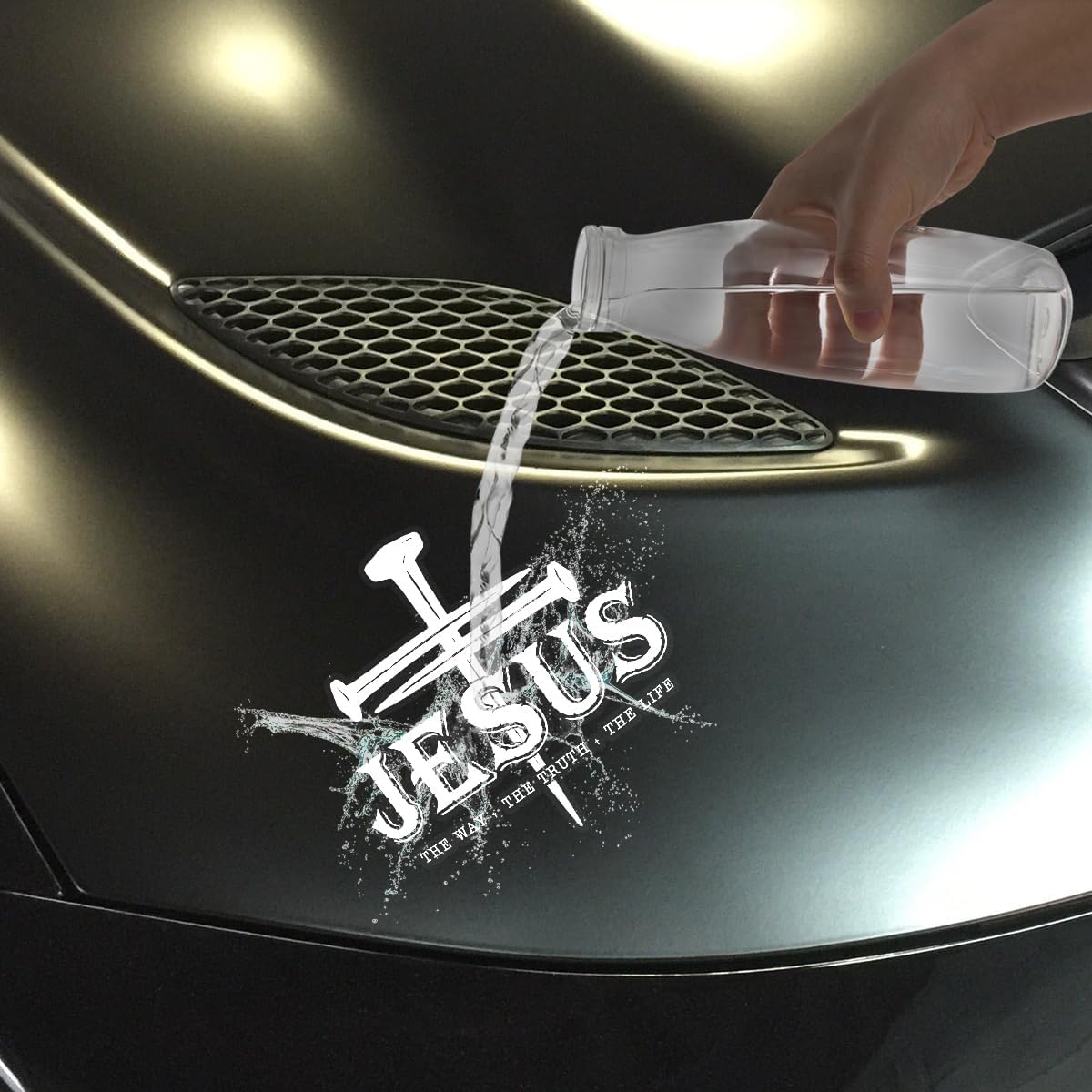 Premium Jesus The Way The Truth The Life Car Decal – Premium Christian Cross Sticker, Faith Vinyl Decal for Car, Truck, Laptop, Christian Gift – Size 6x6 Inches (V3) - Image 2