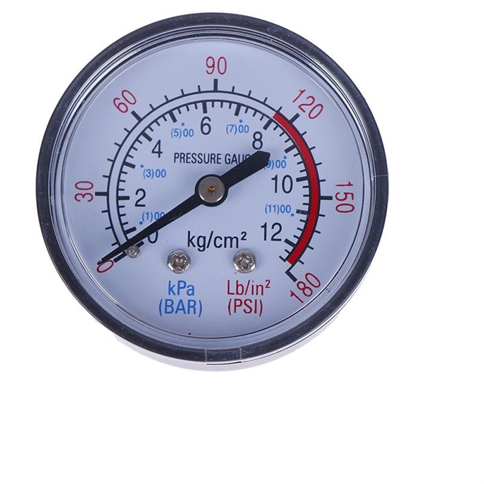 1pc Bar Air Pressure Gauge 13mm 1/4 BSP Thread 0-180 PSI 0-12 Manometer Double Scale for Air Compressor(1pc-01)