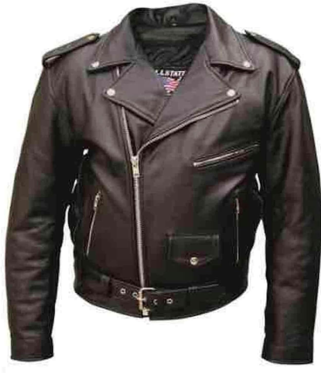 Allstate Leather Men's AL2001 Basic M.C. jacket 36 Black