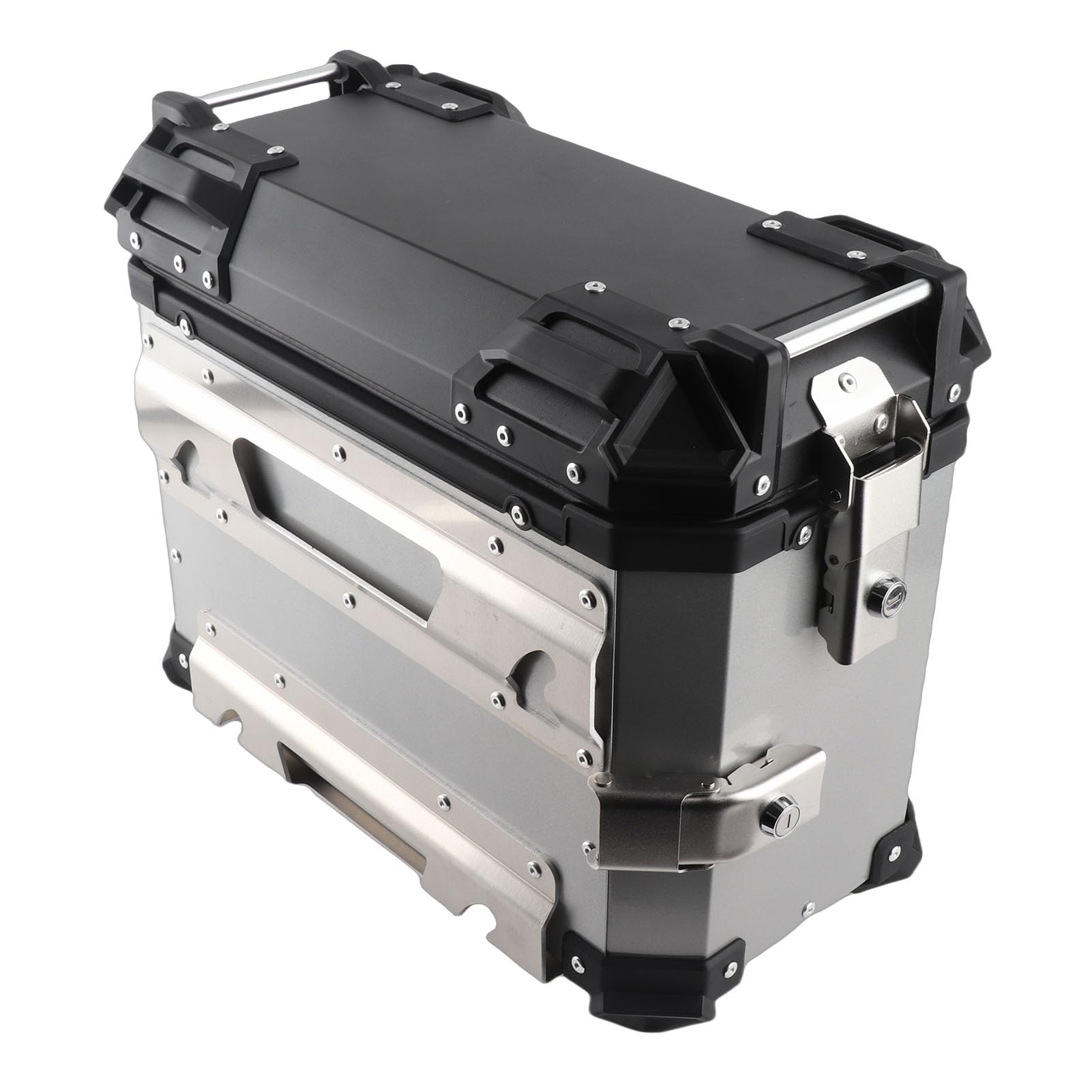 Acouto Kufer Boczny Motocykla ze Stopu Aluminium o Dużej Pojemności 35L, 2 szt. Twardego Sakwy z Zamkiem i Uchwytem R Boczny Kufer Motocyklowy Pudełko do Przechowywania Motocykla Twarde Siodełko