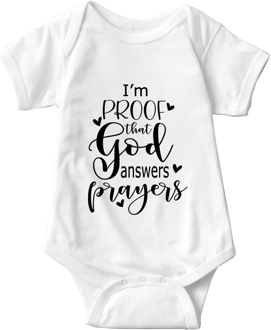 listery I'M Proof That God Answers Prayers Baby Bodysuit Baby Religious Infant Christian Blessing Newborn