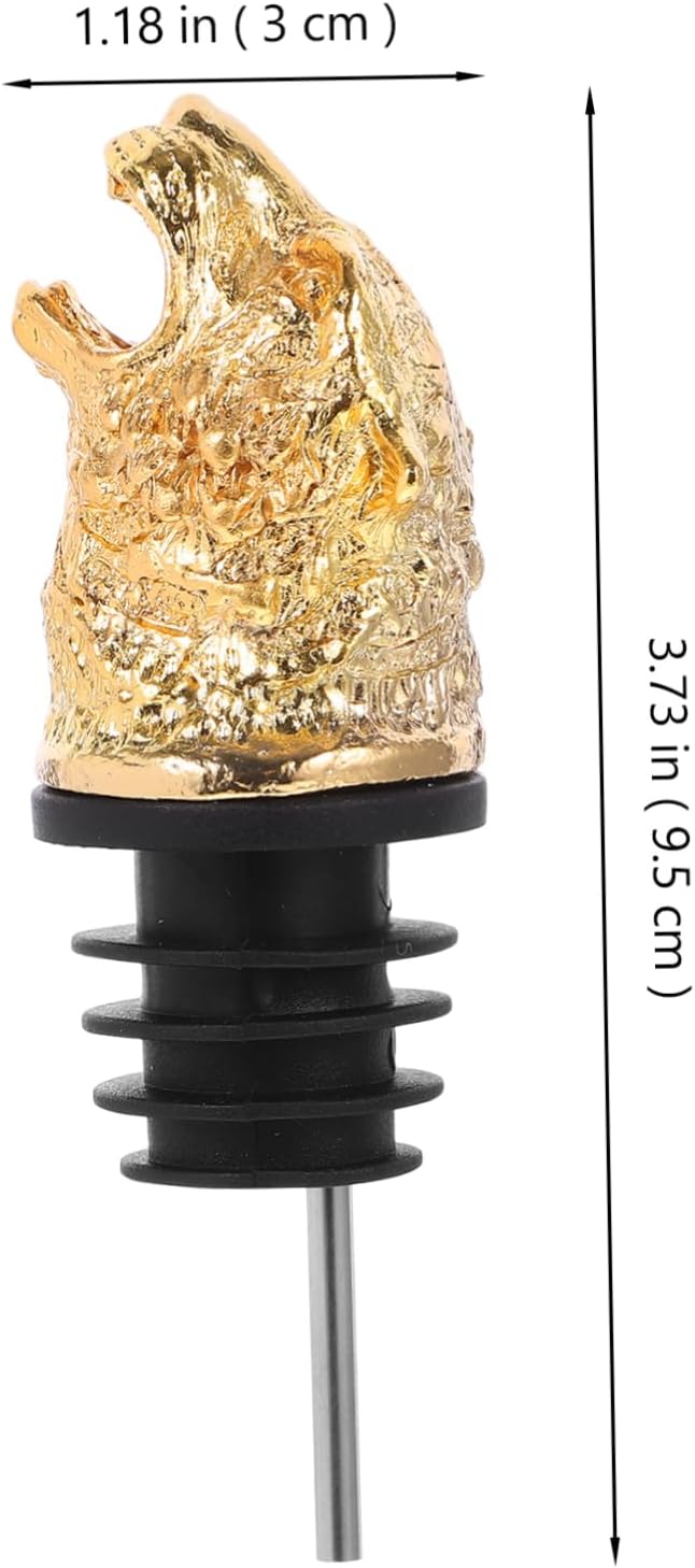Zerodeko Tiger Head Wine Pourer Aerator Spout for Alcohol Lovers Unique Decor for Dinner Parties