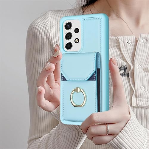 Miniatura 6 de Asuwish Funda de teléfono para Samsung Galaxy A52A52S 5G Funda tipo cartera con soporte de anillo para tarjeta de crédito, ranura para tarjeta de