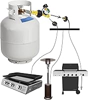 Vista 6 de Medidor de tanque de propano de alta presión con adaptador regulador POL para tanque de propano de 5 a 100 libras, universal para cilindros