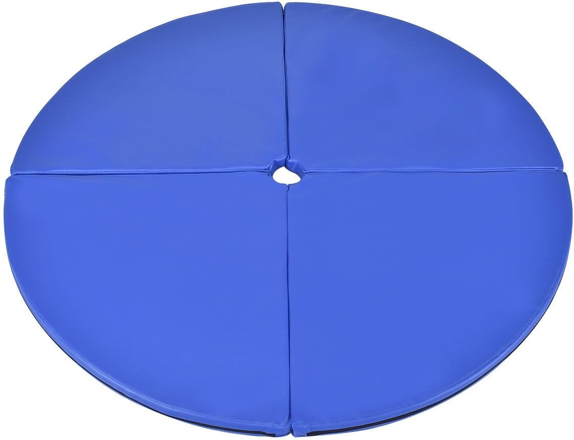 Tangkula Pole Dance Mat Foldable Yoga Exercise Safety Dancing Cushion Steel Pipe Crash Mat, Dia 5ft x 2"