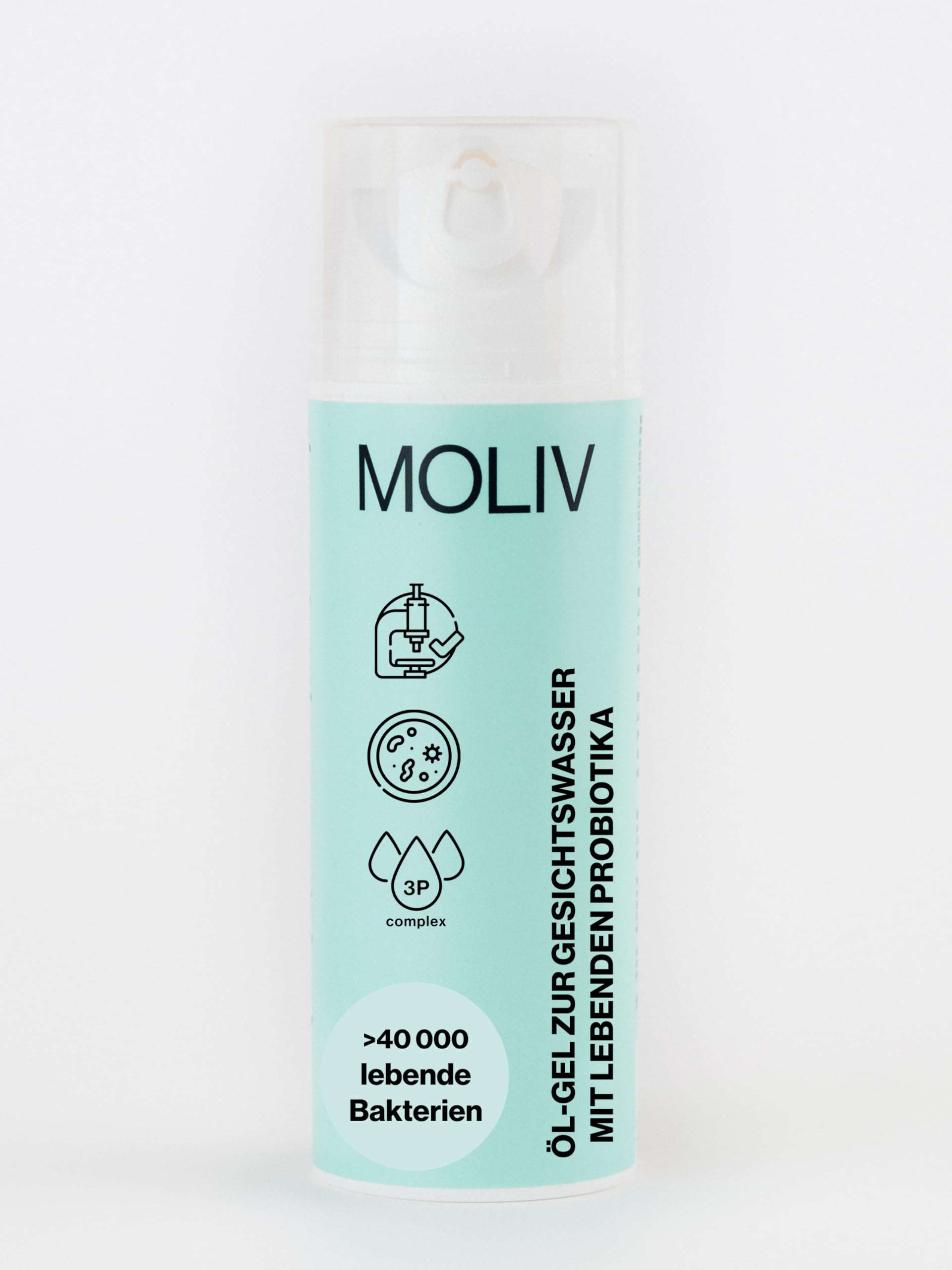 MOLIV Reinigungs-Oleo-Gel mit lebenden Probiotika – 150 ml, ohne Konservierungsstoffe