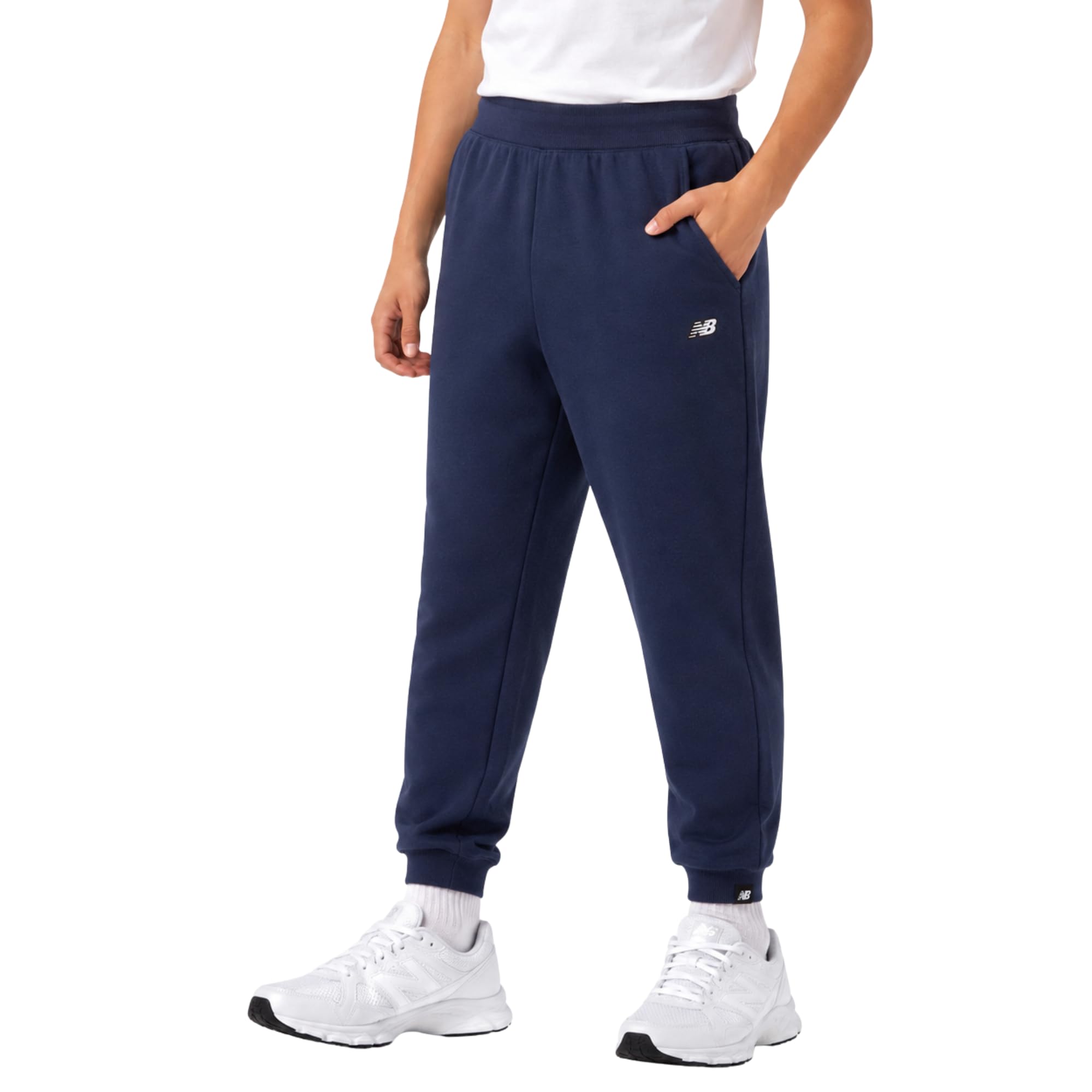 New Balance Pantaloni da jogging da bambino, in pile, con tasche profonde, pantaloni sportivi per ragazzi (8-20)