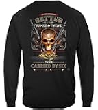 Better to Be Judged by Twelve Than Carried by Six Long Sleeve Shirts, Skull and Gun 100% Cotton Shirts