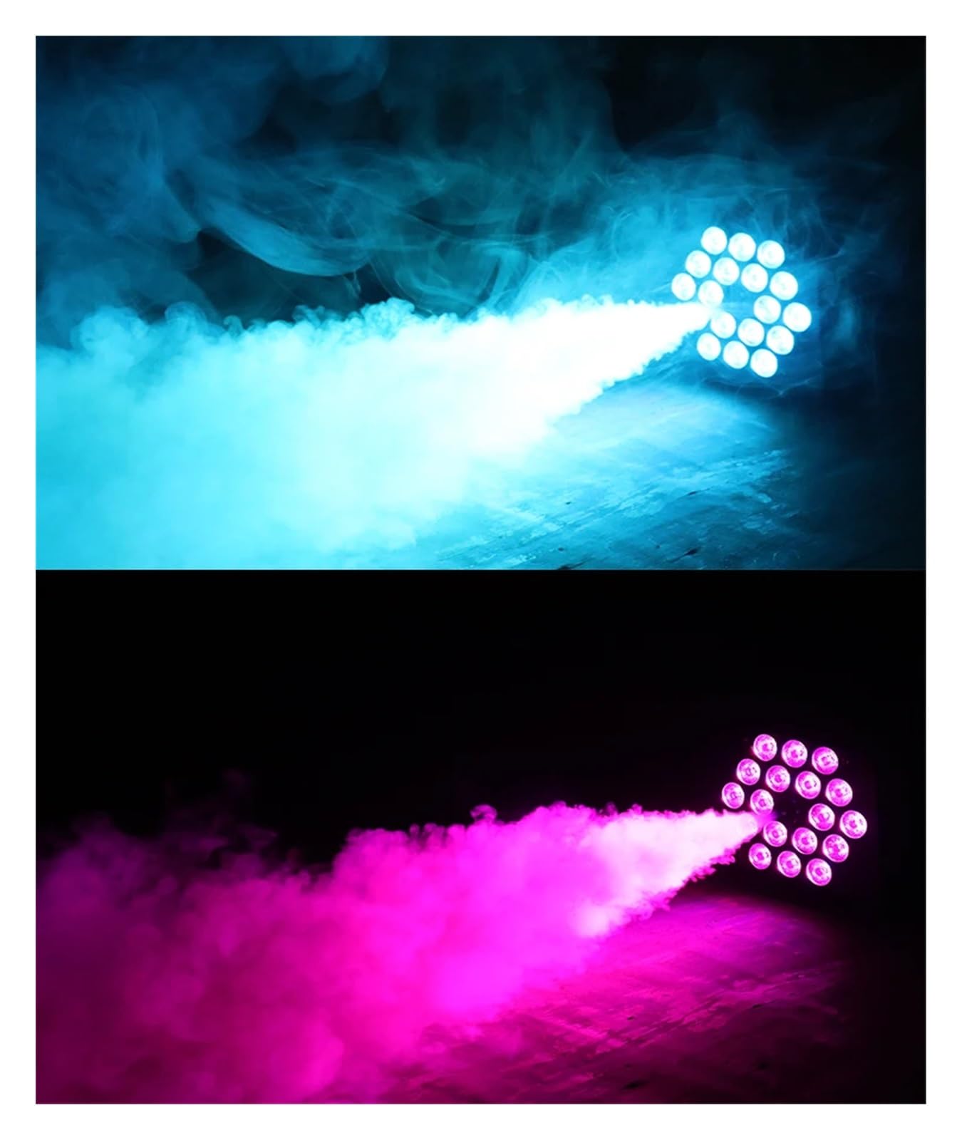 Machine à fumée LED avec télécommande, changement de couleur, brumisateur, équipement de projecteur for DJ Disco, fête de noël, scène d'halloween pour fête, club, bar, Halloween, Noël