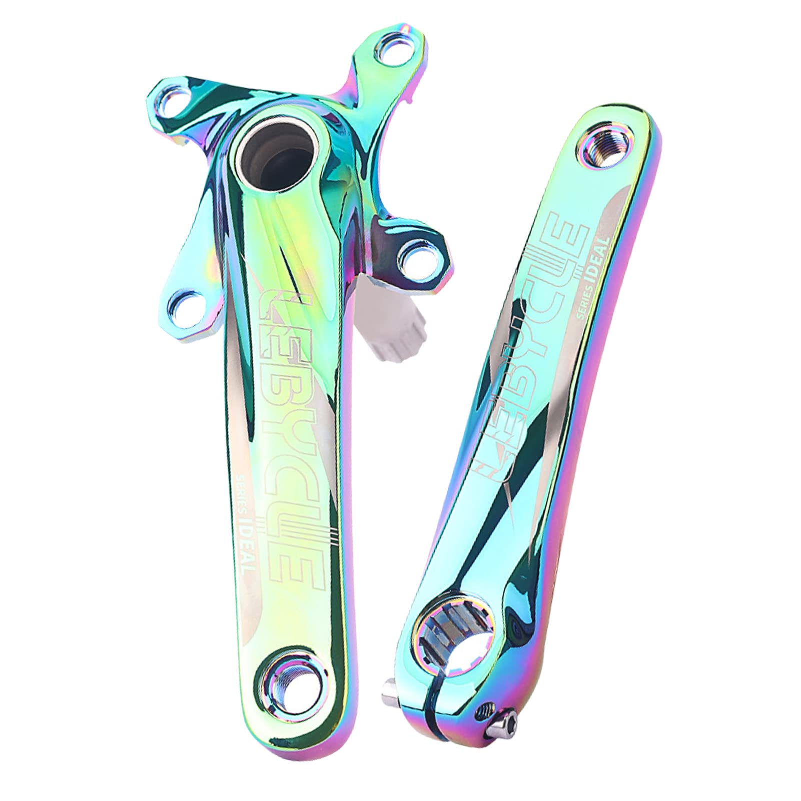 Zestaw korbowy do roweru wyścigowego, zestaw korbowy Fixed-Gear, wąskie, szerokie zęby, kwadratowy, stożkowy zestaw korbowy - zamiennik tarczy łańcuchowej do rowerów składanych | szerokie zęby, kwadratowy, stożkowy zestaw korbowy - zamiennik tarczy łańcuc