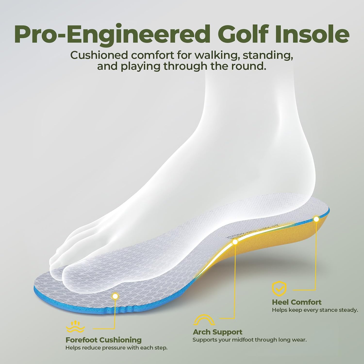 FitVille Wide & Extra Wide Spikeless Golf Shoes for Men, Professional Outdoor Water Resistant Golf Shoes Men for Course | Pro-GreenEase V5