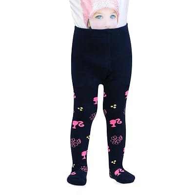 Bonjour Girls' Tights (BRO4059-Navy-Pink_3(2-4)year)