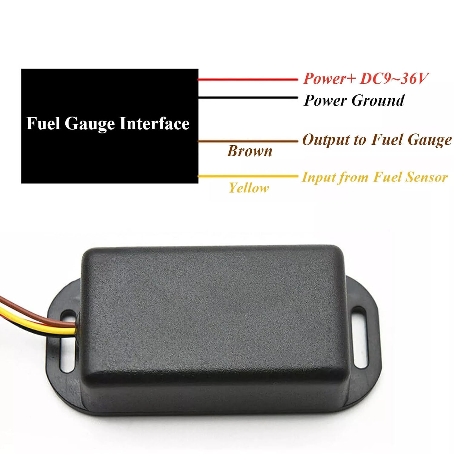 9~36V Fuel Gauge Interface Module,Ohm Range Converter, Fuel Sender to Gauge Linking Module for Industrial Equipment,Mechanical Equipment,Automotive