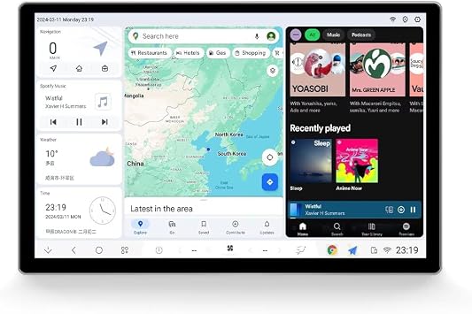 DUDUAUTO Android 13 Radio Stereo, Biorunn DUDU7 13 Inch 1920 x 1200 Dual Band GPS Wireless Car-Play Android Auto Navigation Head Unit DSP AMP,8GB RAM 128GB ROM