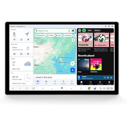 DUDUAUTO Android 13 Radio Stereo, Biorunn DUDU7 11.5 Inch 2K Dual Band GPS Wireless Car-Play Android Auto Navigation Head Unit DSP AMP,8GB RAM 128GB ROM