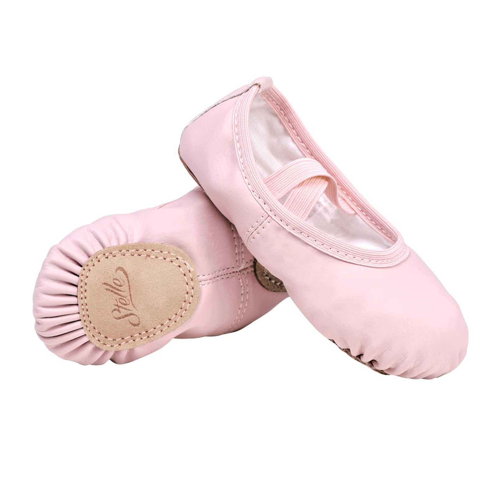 Stelle Ballet Shoes for Girls Toddler Ballet Slippers Soft Leather Boys Dance Shoes for Toddler/Little Kid/Big Kid