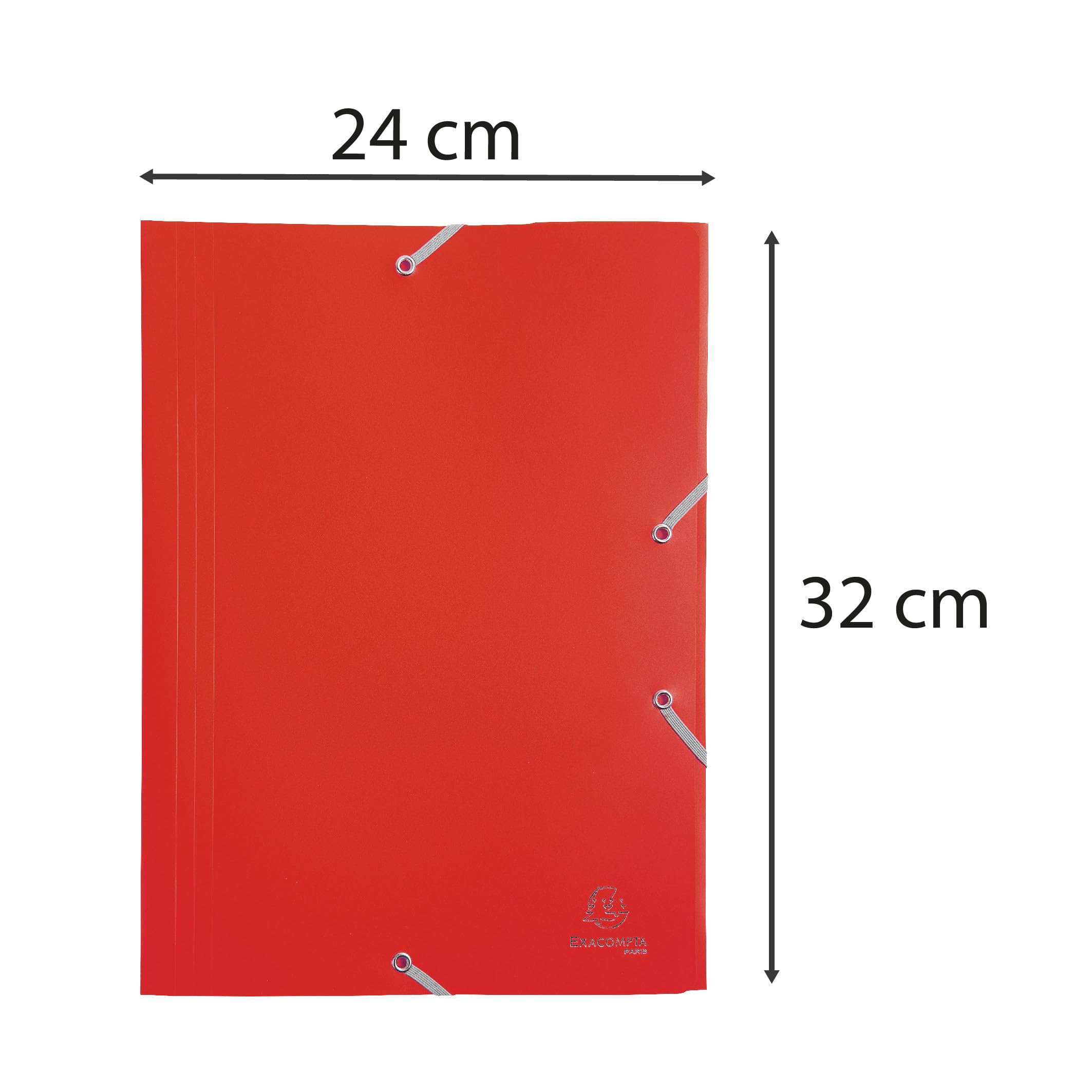 CARTELLA PPL CON ELASTICO 24x32CM ROSSO EXACOMPTA