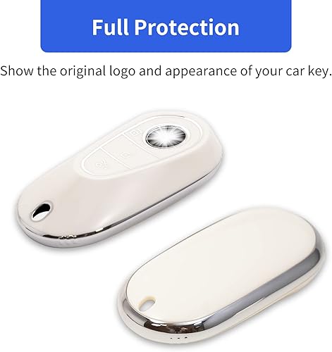 Miniatura 3 de OFFCURVE Funda para llavero con llavero para Mercedes Benz TPU Smart Key Case Protector para llave de automóvil Mercedes Benz Clase S Clase C