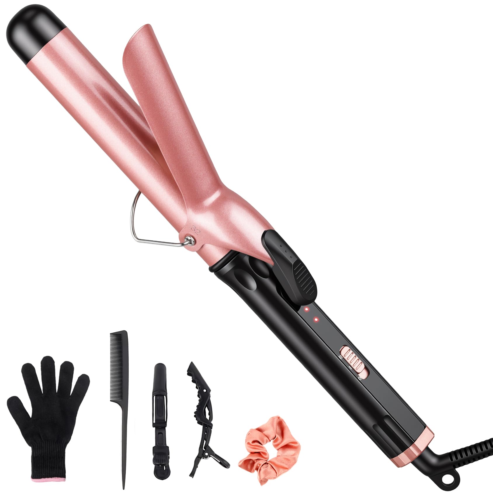 UNOBEY 1 1/4-inch Curling Iron Extra-Long Ceramic Barrel for Long Hair