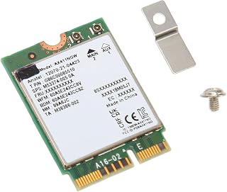 AX411NGW Placa WiFi, WiFi 6E Bluetooth5.3 Placa de Rede WiFi M.2, Módulo de Placa Wi-Fi Sem Fio Tribanda de 2400 Mbps para Laptop, para Windows10 para Windows11