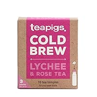 Vista 1 de teapigs Lychee & Rose Cold Brew hecho con hojas enteras (6 paquetes de 10 bolsas de té)