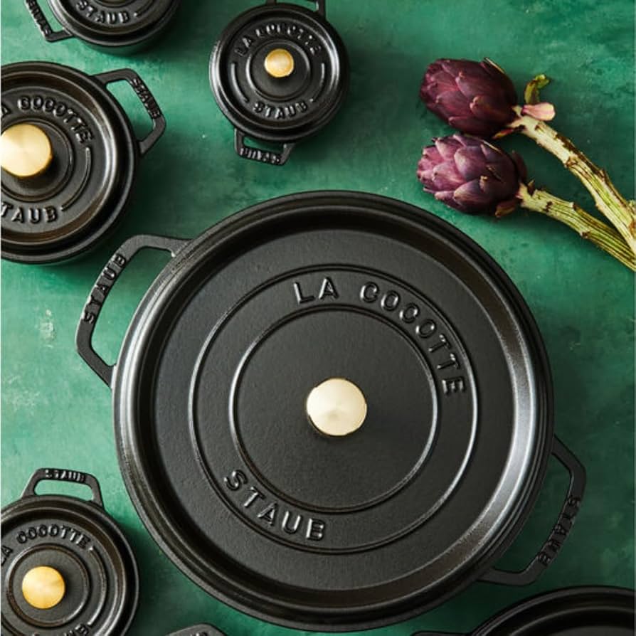 Amazon.co.jp: 【ストウブ 鍋 22cm ブラック】ラウンドココット