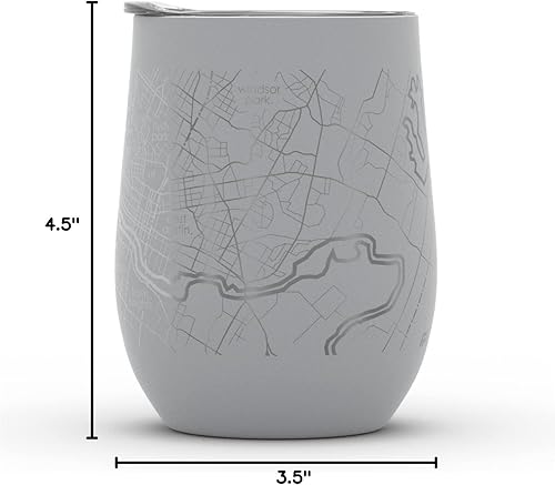 Vista 1095 de Well Told Lexington Kentucky Map - Vaso de vino aislado con grabado de mapa de Kentucky, taza de acero inoxidable grabada (12 onzas, verde domingo)