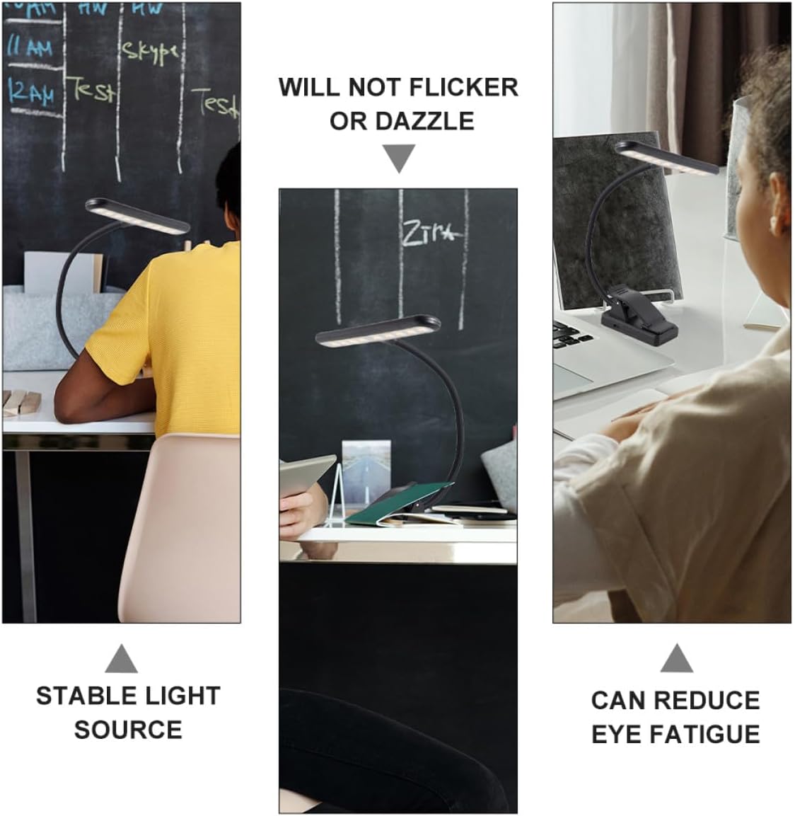 Ipetboom LED Piano Stand Lamp Flexible Dimmable Orchestra Music Light USB Rechargeable Eye-Protecting Book Light for Reading and Music