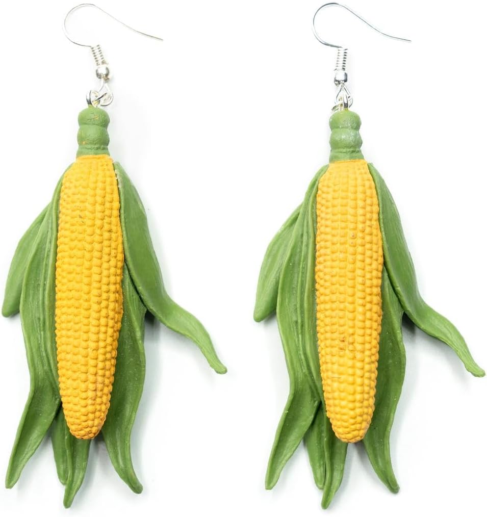 Miniblings Corncobs Corn Vegetables Harvest Festival Autumn Carnival - Handmade Fashion Jewelry I Earrings Pendant Silver-plated