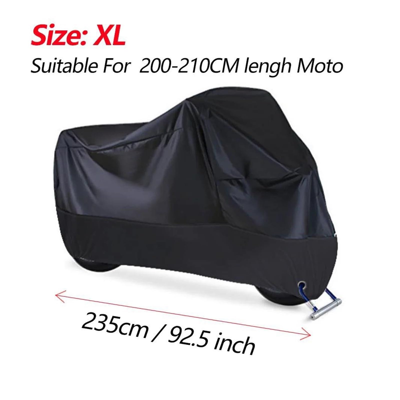 Funda para Moto Y Scooter, Protectora Impermeable A Prueba De Polvo, para Uso En Interiores Exteriores(XL For 200cm)