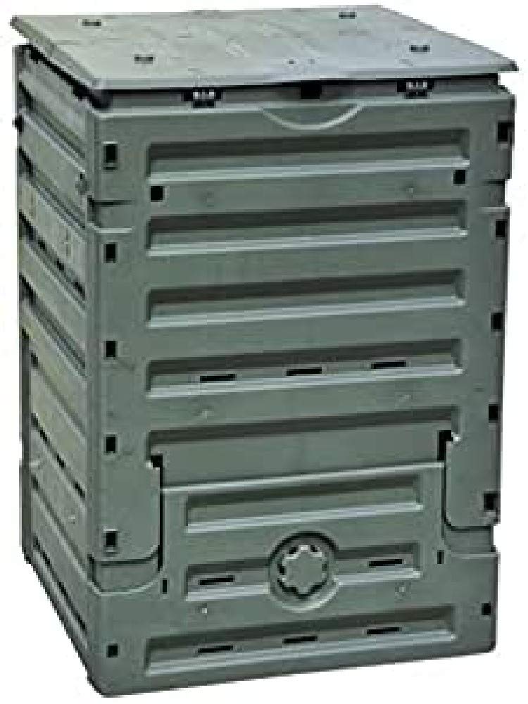 Verdemax Composter, 300 l, Resistente ai Raggi UV, con Patta Inferiore
