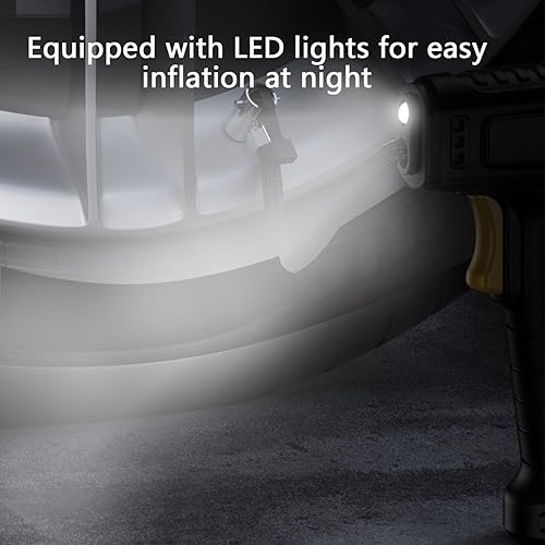 Miniatura 6 de Inflador de neumáticos, compresor portátil de 150 PSI, compresor de 150 PSI, bomba para neumáticos de automóvil, bomba de neumáticos automática de