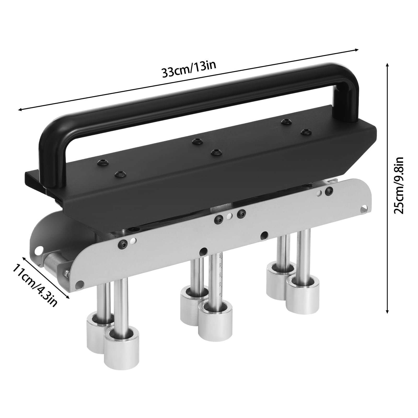 Professional Metal Bending Tool Adjustable Sheet Metal Bender with Practical Handle, Bead Roller Bender for Making 13-130mm/ 0.51-5.12 in Bending Height, 0-90° Angle