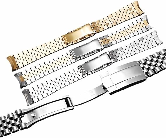 Solid Stainless Steel Watch Band – Replacement Watch Bracelet with Deployment Clasp for Rolex Datejust 36mm & 41mm