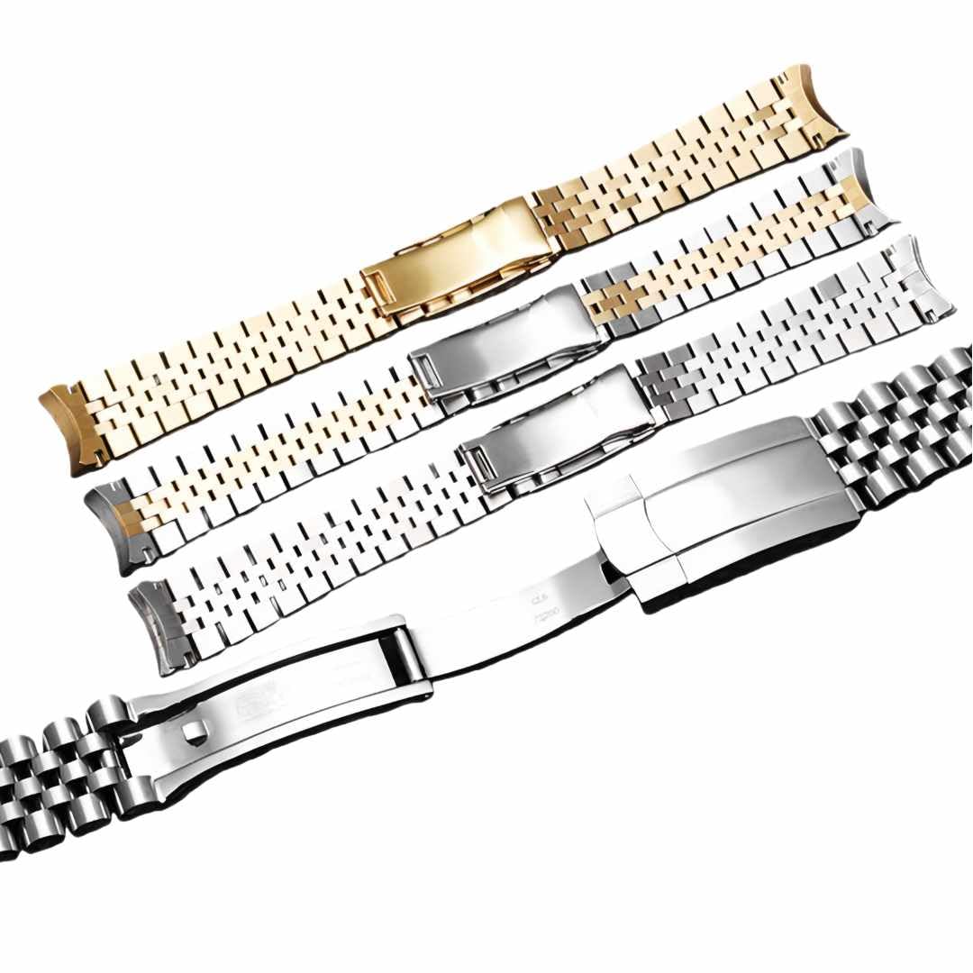 Acciaio Inossidabile Massiccio Cinturino Orologio – Ricambio Bracciale Orologio con Chiusura Deployante per Rolex Datejust 36mm & 41mm