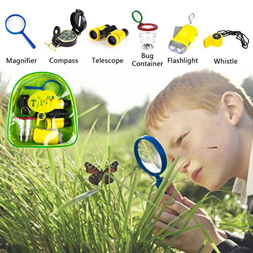Timy 6-in-1 Outdoor Kids Explorer Kit, Adventure Kit with Binoculars, Flashlight, Compass for Kids (6-in-1 Explorer Kit) - Thumbnail 2