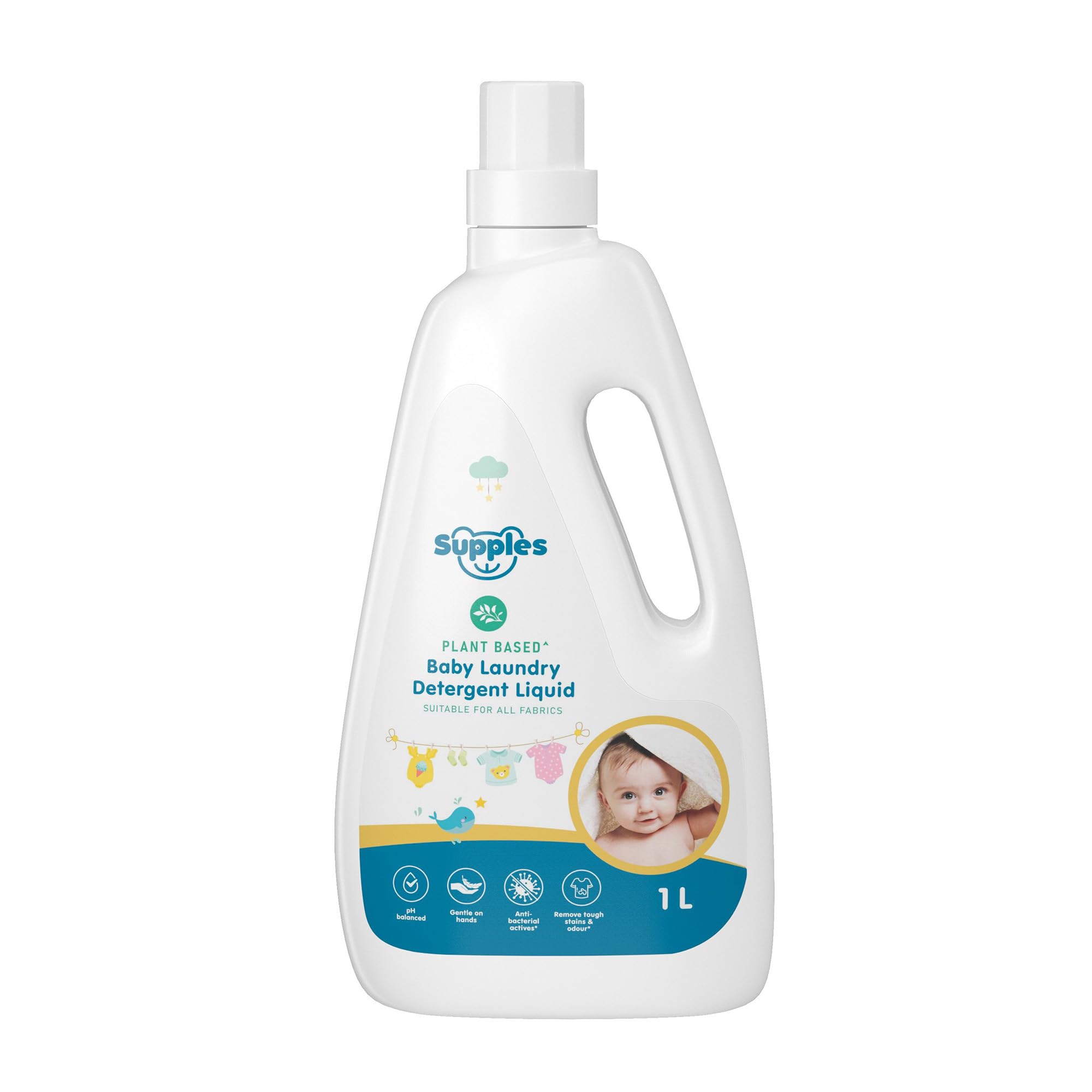 Amazon Brand - Supples Plant Based Baby Laundry Detergent Liquid 1 Litre, Anti-bacterial, Contains Aloevera & Neem Extract (B0CWHBSLLH) Amazon Price History, Amazon Price Tracker