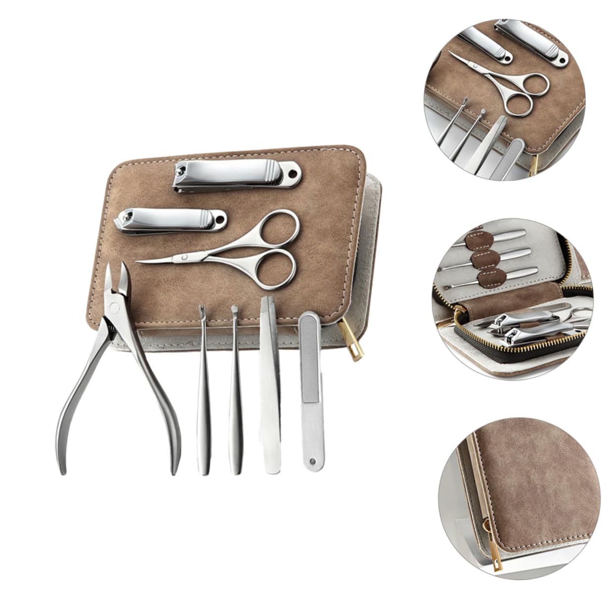 PLAFOPE Kit De Manicura Profesional Inoxidable Juego Para Cuidado De Uñas y Pies Para Casa y Salón